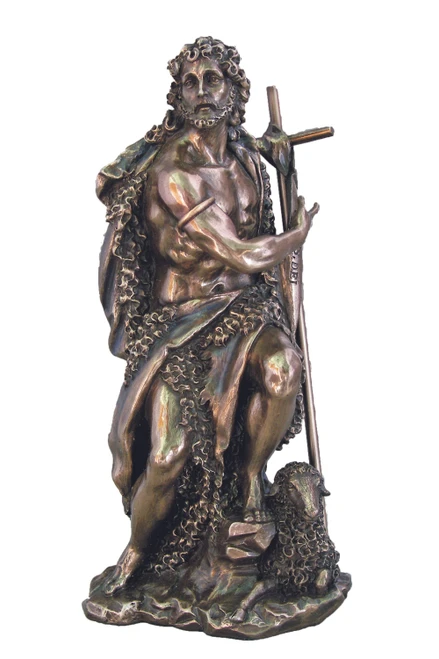 St. John the Baptist Statue in Cold Cast Bronze 9.5" SR-75250