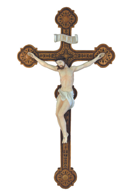 Ornate Crucifix in Color 20" SR-75698-C