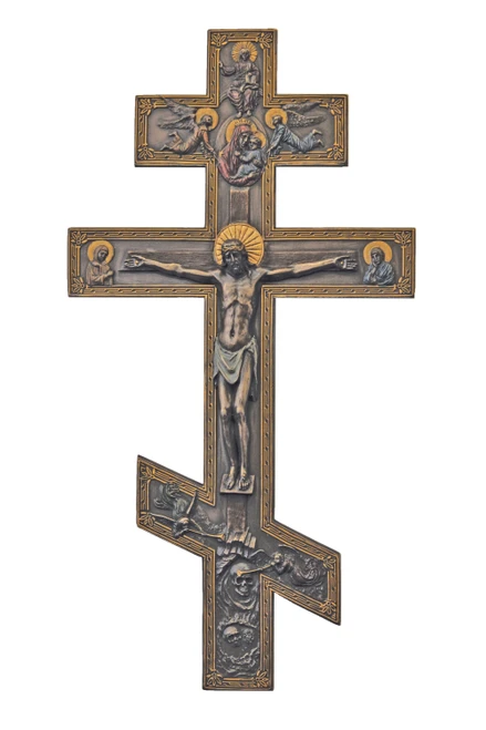 Byzantine Crucifix in Cold Cast Bronze 9x17.5" SR-75930