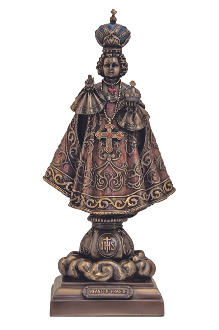 Infant of Prague Statue in Cold Cast Bronze 8" SR-76190
