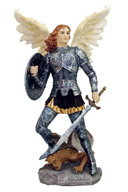 Archangel Michael Statue in Color 9" SR-76311-C