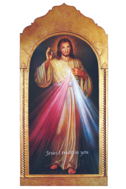 Divine Mercy Florentine Plaque 21x45" L-1109