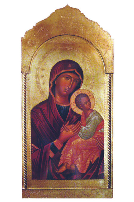 Madonna & Child Icon Florentine Plaque 21x45" L-1105