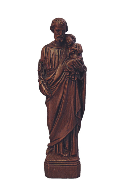 St. Joseph & Child Statue in Woodtone Alabaster 6.75" ET-1145-W