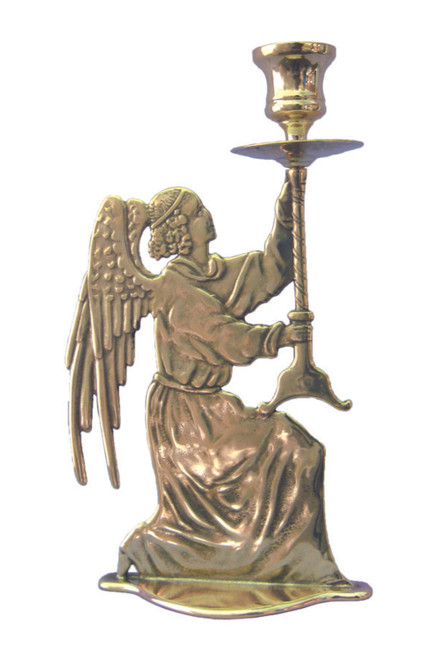Angel Candle Holder in Shiny Brass 9.75" 589-L