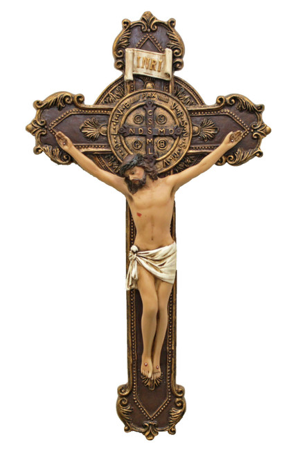 St. Benedict Crucifix in Color 11" SRA-BEN10C