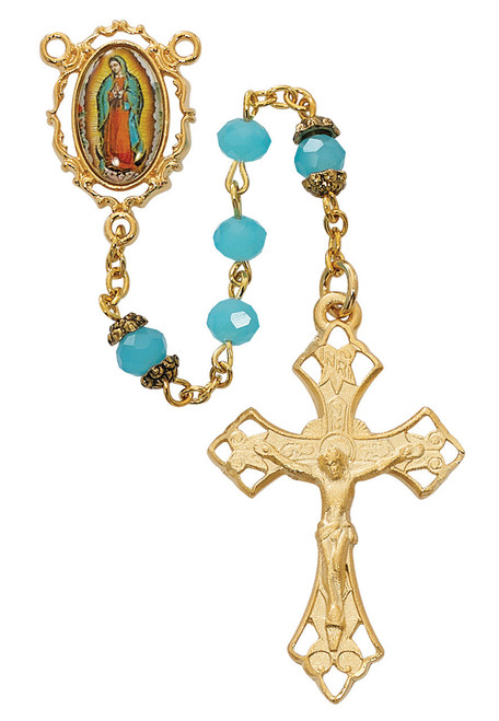 Our Lady of Guadalupe Gold Plated Rosary