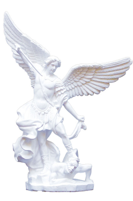 St. Michael White Statue 8inch SR-76519-WNB