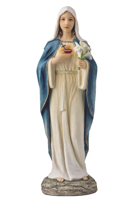 Immaculate Heart of Mary Fully Hand-Painted Color 10inch
