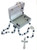 Silver and Black Glass Bead Rosary