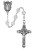 Sterling Silver 7mm Crystal Tin-cut Bead Rosary