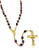 February Birthstone Bead Gold Rosary
