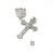 Exquisite Petite Mother of Pearl Rosary with Silver Plated Crucifix and Center