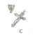 Exquisite Petite Mother of Pearl Rosary with Silver Plated Crucifix and Center