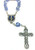 Blue Crystal Bead One Decade Miraculous Medal Rosary