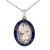 Blue Epoxy St. Christopher Sterling Silver Medal L830