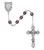 Dark Amethyst (February) Birthstone Sterling Silver Rosary  875L-DAF