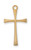 18KT Gold on Sterling Silver Cross J8019