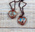 Tiny Heart Shaped Brown Scapular