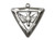 Sterling Silver Holy Spirit / Triangle Pendant, Lite Curb Chain, 1" x 7/8"