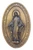 Miraculous Medal Plaque in Lightly Hand-Painted Cold Cast Bronze