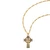 Gold over Sterling Silver Celtic Crucifix on 24" Figaro Chain J9030FG