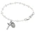 Sterling Silver 5 1/2" Crystal Baby Bracelet BR126