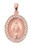 Rose Gold Miraculous Medal with Crystal Stones on 18" Chain JR800