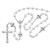 5mm White Pearl Rosary with Pink Angel Our Father Beads R553SW