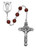 7mm Garnet-Colored Tin-Cut Bead Rosary R402DF