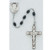 4x6mm Black Glass Bead Rosary 605DF