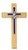 8" Oak Wall Cross with Blue Epoxy Chalice Cross 75-60