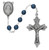 7mm Lock-Linked Metallic Blue Rosary R877F