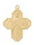 Gold over Sterling Silver 4-Way Medal on 18" Chain J566