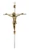 8" Silver Tone Wall Crucifix with Gold Tone Corpus 80-219