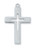 Sterling Silver Cross on 24" Stainless Steel Chain L8009