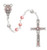 4mm Pink Pearl Baby Rosary with Deluxe Box R971G
