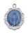 Sterling Silver Baby Blue Miraculous Medal on 13" Chain L595BBT