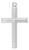 Sterling Silver Cross on 24" Stainless Steel Chain L9225