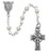 5mm Pearl Rosary with Pewter Celtic Crucifix R320DG