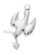 Sterling Silver Holy Spirit Dove with CZ on 16-18" Chain L9243