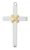 Sterling Silver Two-Tone Rope Cross on 24" Chain L9233