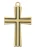Gold over Sterling Silver Cross with Black Epoxy on 24" Chain J9228