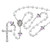 5mm White Pearl Rosary with Pink Angel Our Father Beads R553RW