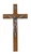 7.5" Walnut Wall Crucifix with Antique Silver Corpus 82-18