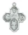 Sterling Silver 4-Way Medal on 24" Stainless Steel Chain L188