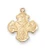 Gold over Sterling Silver 4-Way Medal on 16-18" Chain J28