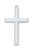 Rhodium over Pewter Cross on 24" Stainless Steel Chain RC7025