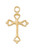 Gold over Sterling Silver Baby Cross on 13" Chain J8003BT