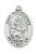 St. Christopher Sterling Silver Medal on 20" Stainless Steel Chain L461CH